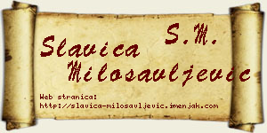 Slavica Milosavljević vizit kartica